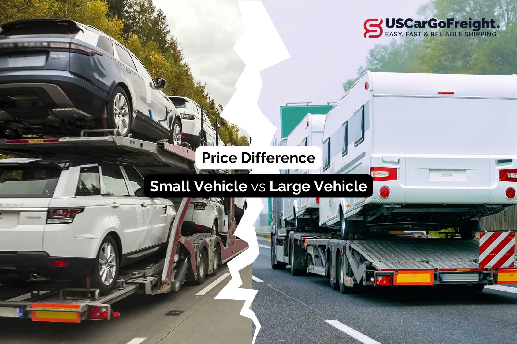 Large Vehicles Sign Small Vs Large Vehicle Shipping Price Difference : Get Quote