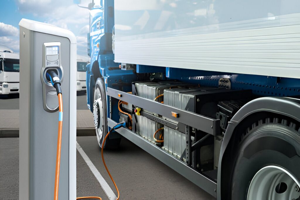 Electric auto transport trucks